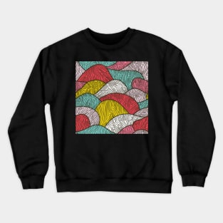 Zen Doodle Waves Crewneck Sweatshirt